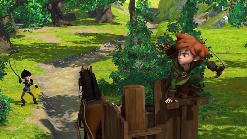 Robin Hood wird von Hyänen-Harry, dem besten Spurenleser des Königsreichs, verfolgt. – Bild: ZDF/​Method Animation/​DQ Entertainment/​Fabrique d’images/​ZDF Enterprises/​De Agostini