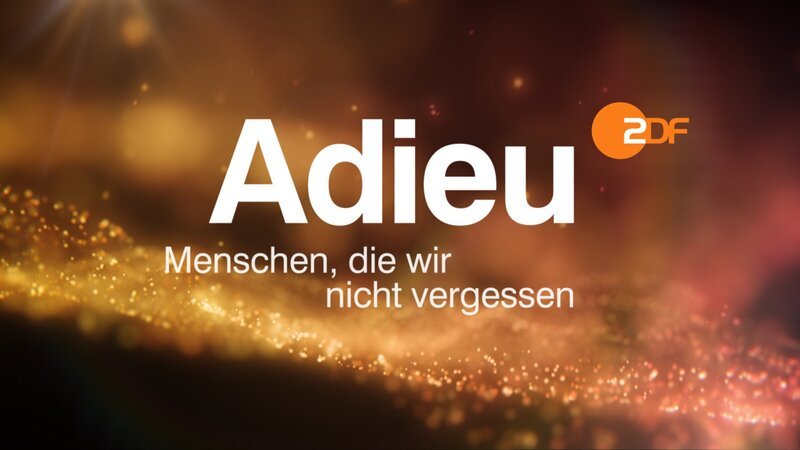 Logo „Adieu – Menschen, die wir nicht vergessen“ – Bild: Honorarfrei – nur für diese Sendung bei Nennung ZDF und Studio Paeper.