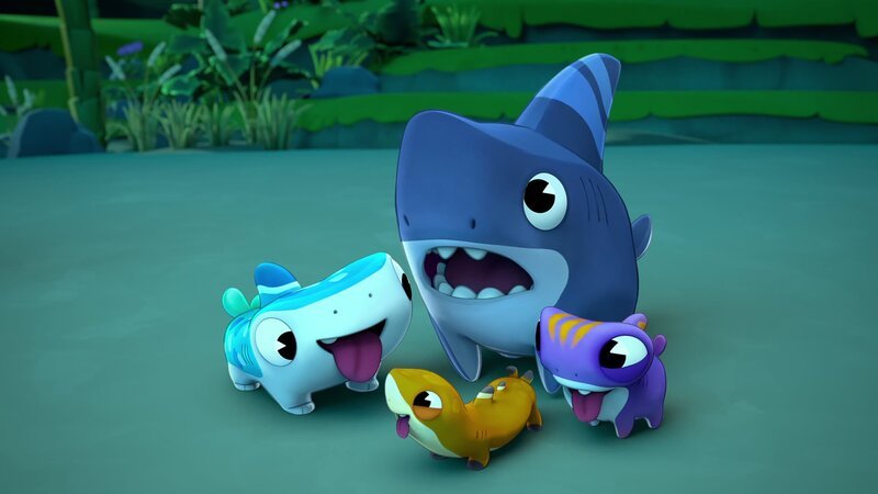 Sharkdog (2.v.r.), Sharkpups – Bild: Paramount