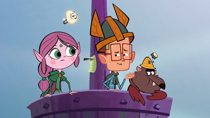 Auf dem Ausguck des Schiffes hat Marcus eine Idee. Ephi und Ratrick sind skeptisch, Lumi freut sich. – Bild: ZDF/​Mondo TV France