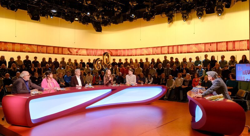 Michael Niavarani, Eva Maria Marold, Thomas Maurer, Malarina (Marina Lacković), Clemens Maria Schreiner, Oliver Baier. – Bild: ORF /​ Günther Pichlkostner