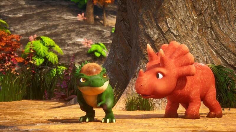 Ginger wundert sich über das Verhalten des Avocadodon-Babys. – Bild: RTV SLO