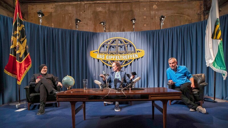 Torsten Sträter, Olaf Schubert, Johann König – Bild: Honorarfrei – nur für diese Sendung inkl. SocialMedia bei Nennung ZDF und MDR/​Waldemar Obermann.