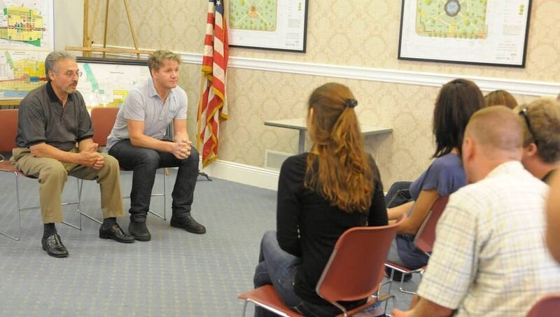 Gordon Ramsay (Mitte) – Bild: FOX /​ Jeff Neira