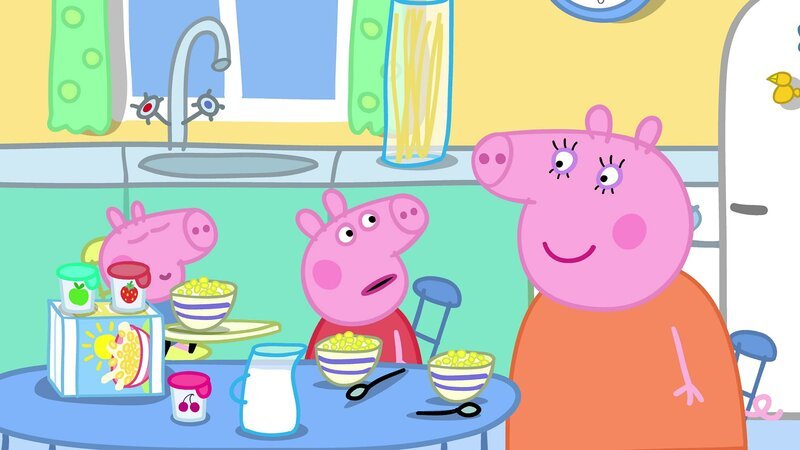 v.li.: George Pig, Peppa Pig, Mummy Pig – Bild: Paramount