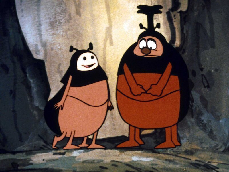 Wieland, der Käfer, hat das Gefühl, dass er zu dick ist. Er bespricht es mit seiner Frau und beschließt, eine Hungerkur zu machen. – Bild: ORF (FS1/​FS2)