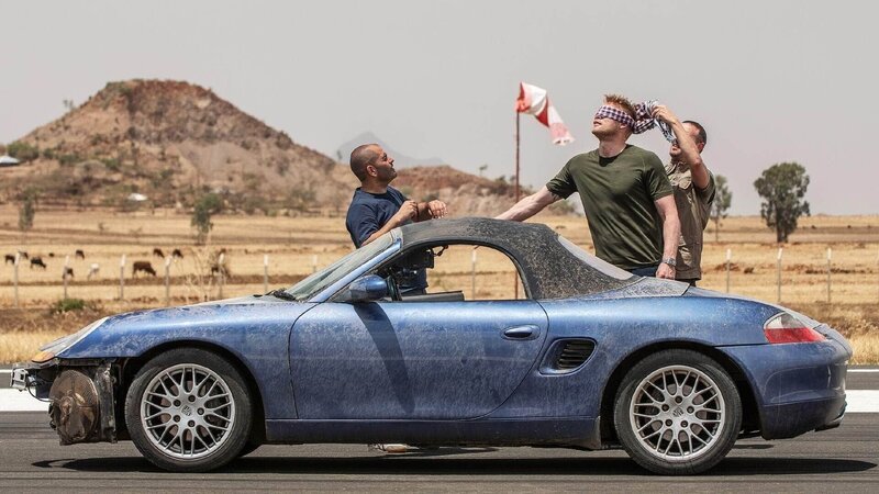 V.l.: Chris Harris, Freddie Flintoff, Paddy McGuinness – Bild: TVNOW /​ BBC Studios