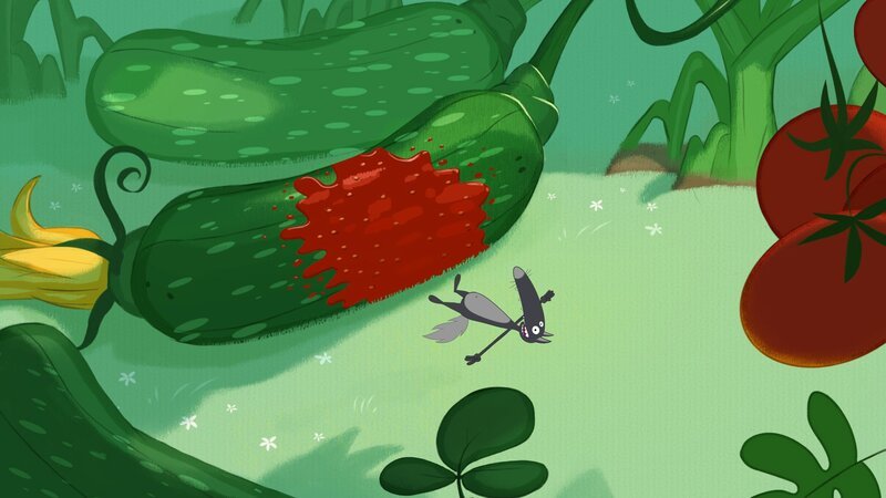 Wolfs Erfolg als Gärtner ist umwerfend. – Bild: KiKA/​Samka Productions