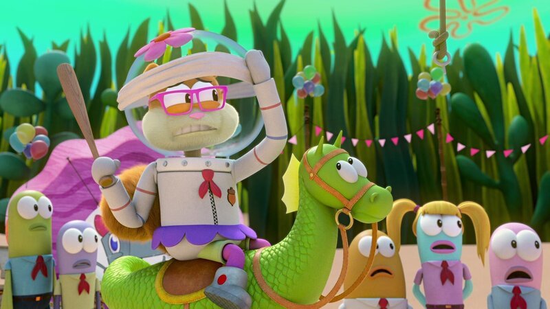 Carolyn Lawrence as the voice of Sandy Cheeks and Tom Kenny as the voice of Campers in KAMP KORAL: SPONGEBOB’S UNDER YEARS. Photo credit: Nickelodeon/​Paramount+ © 2024, All Rights Reserved. – Bild: Paramount+ /​ Nickelodeon/​Paramount+ /​ PARAMOUNT+ /​ © 2024 Paramount+. All Rights Reserved.