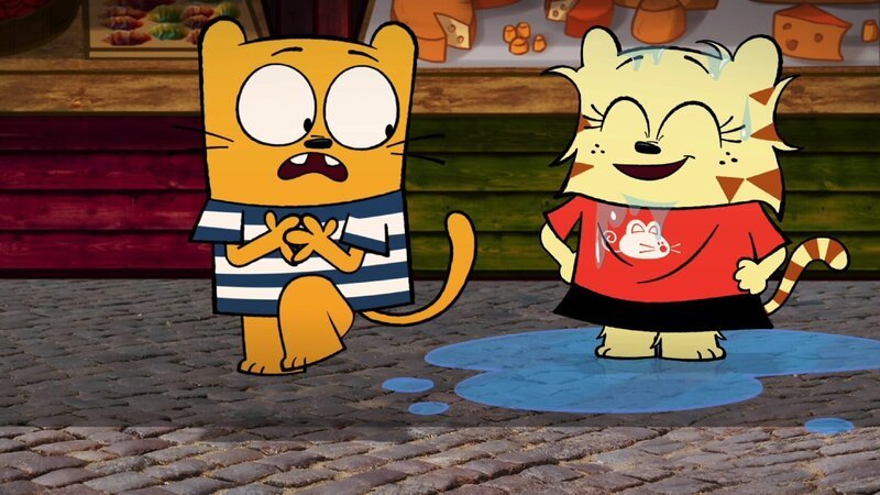 Ollie hat Angst vor Wasser, Moon nicht. – Bild: BR/​2017 Cottonwood Media