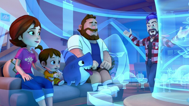 v.li.: Max’ Mutter, Mia, Sharkdog, Max’ Vater, Brody – Bild: Paramount