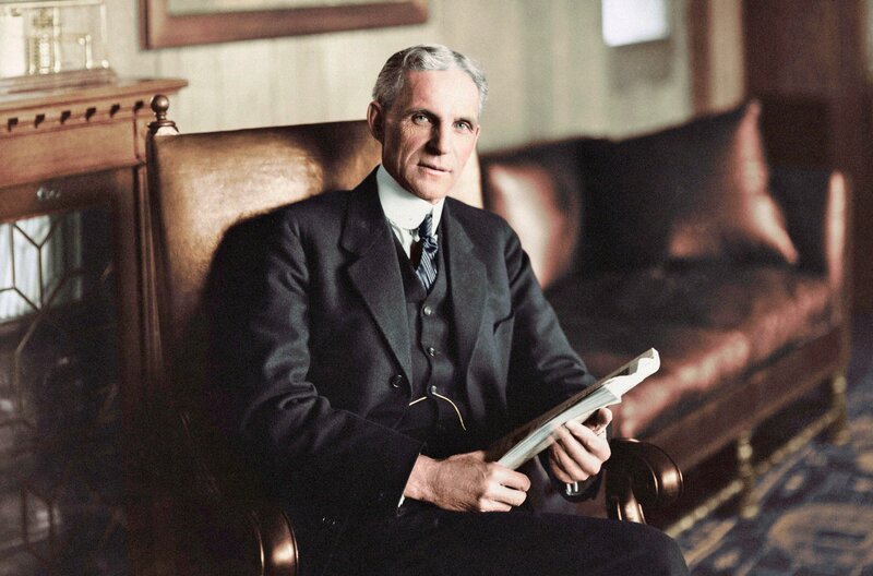 Henry Ford in seinem Büro, Highland Park Plant, 1913. – Bild: phoenix/​ZDF