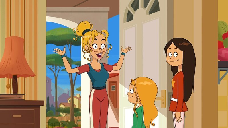 Große Freude: Mamas Schwester Tante Coco kommt zu Besuch. – Bild: NDR/​Bamboo Production/​Samka Productions