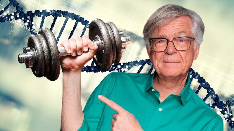 Wie stehen Ihre Chancen, ein wirklich hohes Alter zu erreichen? Die Wissenschaft zeigt: Nur etwa 10 Prozent unseres Lebensalters sind durch unsere Gene vorbestimmt. Den Großteil bestimmen wir selbst durch unseren Lebensstil. „Quarks“ zeigt, was wirklich zählt für ein langes Leben. Warum ist nicht nur was wir essen wichtig, sondern auch wie wir essen? Kann man ein aktives Leben führen, ohne regelmäßig Sport zu treiben? Und warum kann gerade der Ruhestand das Risiko für Krankheiten erhöhen? – Moderator Ralph Caspers (Foto künstlich gealtert) – Bild: WDR/​Tilman Schenk/​picture allian