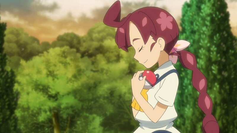Chloe überlegt noch, ob sie eine Pokémon-Trainerin werden will und jemals selbst ein Pokémon fangen wird. Ihr wird die Entscheidung jedoch abgenommen, als ein Evoli aus dem Labor für Evoli-Entwicklung ausbricht und direkt auf Chloe zuläuft. – Bild: Pokémon
