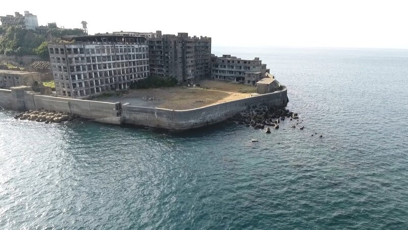 An aerial view of Hashima Island, Japan, as seen on Travel Channel’s Legendary Locations. – Bild: The Travel Channel, LLC