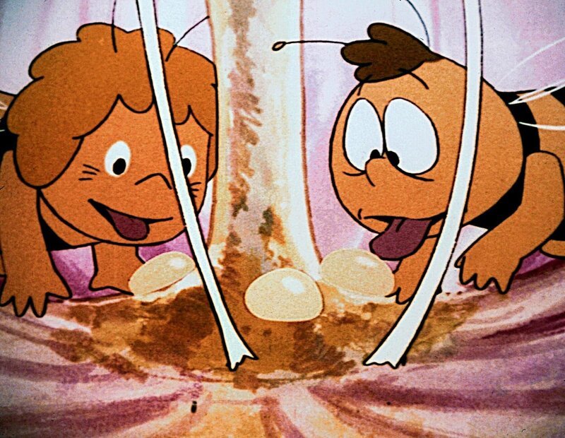 Endlich wieder frischer Nektar für Maja und Willie. – Bild: ORF/​ZDF/​Apollo-Film