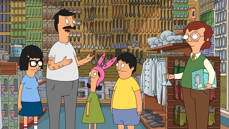 L-R: Tina, Bob, Luise, Gene, Mr. Frond – Bild: ViacomCBS /​ FOX /​ FOX BROADCASTING /​ BOB’S BURGERS and 2013 TCFFC ALL RIGHTS RESERVED