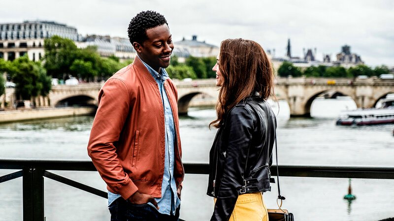 „From Paris with Love“ – Miles reunites with Cara in Paris as they seek to unravel clues from the God Account. Scenes from the episode were filmed on location in Paris. Pictured L to R: Brandon Micheal Hall as Miles Finer and Violett Beane as Cara Bloom. – Bild: CBS Broadcasting, Inc.