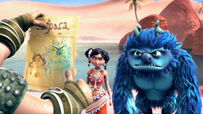 Auf Sherazade und Karim ist sogar Kopfgeld ausgeschrieben. – Bild: rbb/​Hahn Film AG /​ Chocolate Liberation Front /​ Toonz Entertainment /​ 1001 Nights Productions Pty Ltd