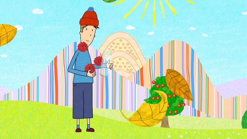 Immer werden die armen Immerunterwegs vom Wind herumgewirbelt. Das ist ganz schön anstrengend. Lennart sucht für sie einen Ort, an dem sie sich ausruhen können. – Bild: rbb/​DIGITRICK