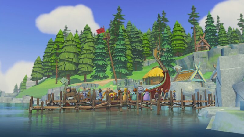 Wickie oder Gilby? Der Wettkampf beginnt. – Bild: ZDF/​studio 100media