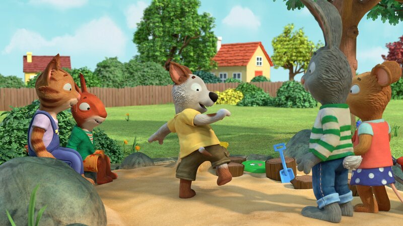 Endlich hat Frankie den Dreh raus – die anderen lauschen gespannt seinen Geschichten. – Bild: Magic Light Pictures LTD /​ ZDF