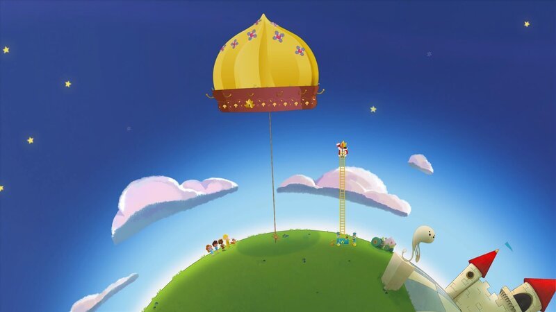 Charlotte und der kleine Prinz suchen nach dem richtigen Zahnrad. – Bild: WDR/​Method Animation