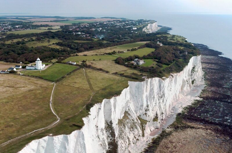 Die Kreidefelsen von Dover: Auf den Wiesen oberhalb der Klippen gedeiht aufgrund des kalkhaltigen Untergrunds eine einzigartige maritime Pflanzenwelt. – Bild: ARTE France /​ Haut et Court Doc /​ Haut et Court TV