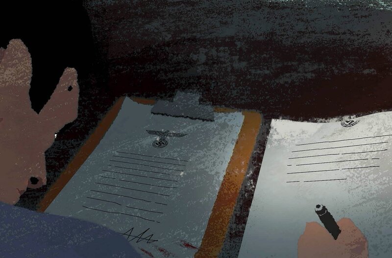 Ausgangspunkt der Recherche ist ein Brief eines Überlebenden des Konzentrationslagers Hradischko. – Bild: Kote Camacho/​Babel Doc/​FMK Filmak/​Cinepoint