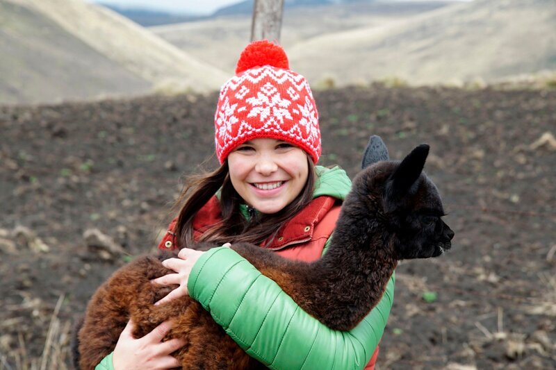 So ein Alpaka fühlt sich kuschelig weich an! – Bild: BR/​TEXT + BILD Medienproduktion