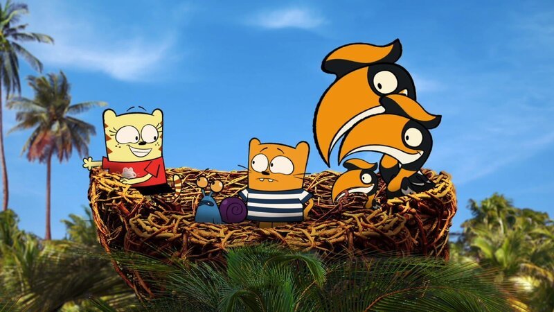 Moon und Ollie machen Bekanntschaft mit einer Tukan-Familie. – Bild: BR/​2017 Cottonwood Media