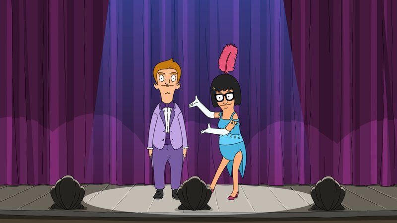 Tina (r.) wird zur Zauberassistentin von Jimmy Jr. (l.), um mehr in dessen Nähe zu sein. Doch wird sie das wirklich glücklicher stimmen? – Bild: ViacomCBS /​ FOX /​ 2014 FOX BROADCASTING /​ BOB’S BURGERS and 2014 TCFFC ALL RIGHTS RESERVED
