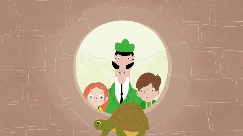 Jimmy sucht nach neuen Attraktionen für den Zoo. Ob Schildkröte Sonia vielleicht dabei helfen kann? – Bild: KiKA/​Igloo Productions Ltd