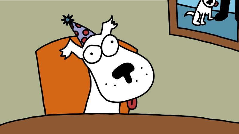 Der Hund Einstein von Cousin Walter ist nicht unbedingt der schlaueste. – Bild: NDR/​DR & Nice Ninja