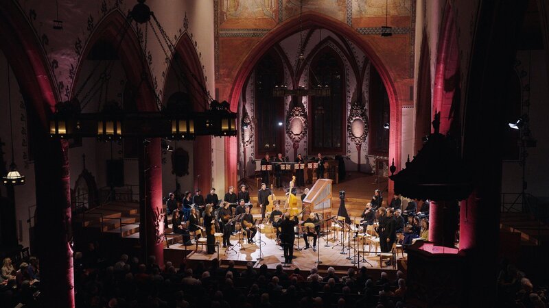 Sternstunde Musik: «Vespro di Natale» von Claudio Monteverdi – Das Barockorchester spielt in der Martinskirche Basel. – Bild: SRF/​Euroarts Musik International