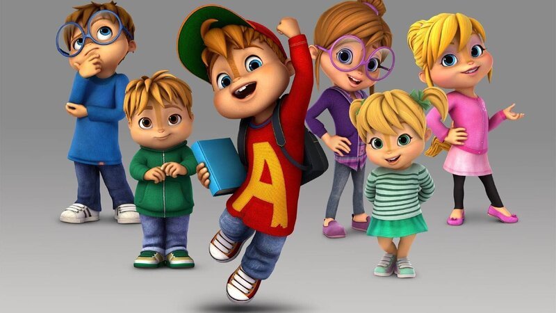 L-R: Simon, Theodore, Alvin, Jeanette, Eleanore und Brittany – Bild: PGS