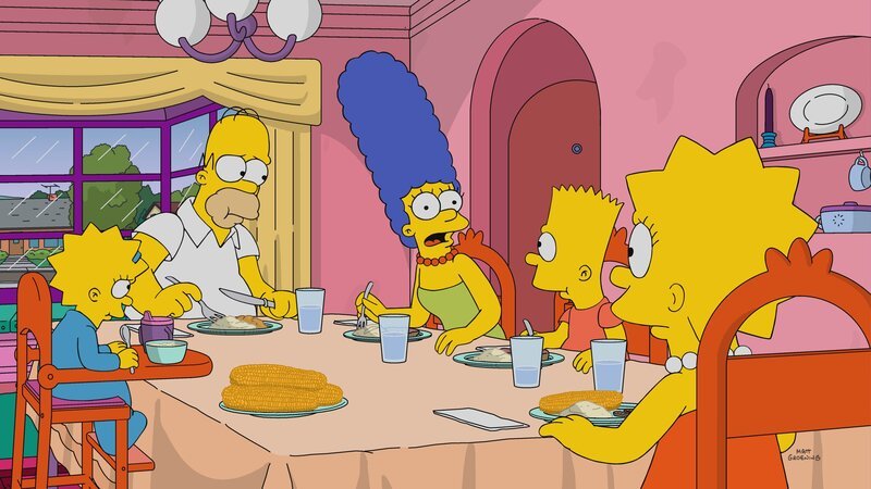 (v.l.n.r.) Maggie; Homer; Marge; Bart; Lisa – Bild: Fox and its related entities