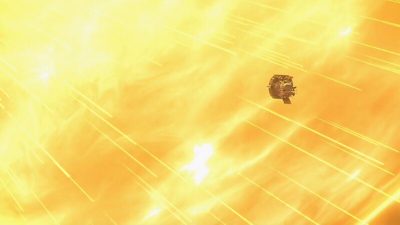 Dies ist ein Bild, das von der NASA-Sonde Parker Solar Probe aufgenommen wurde. – Bild: CuriosityStream Inc