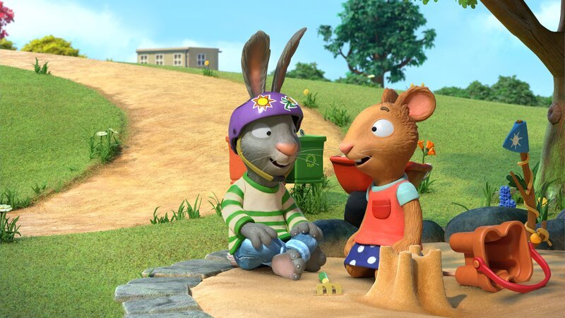 Posy freut sich über den Witz, den Pip ihr erzählt. – Bild: ZDF/​Magic Light Pictures LTD 2023