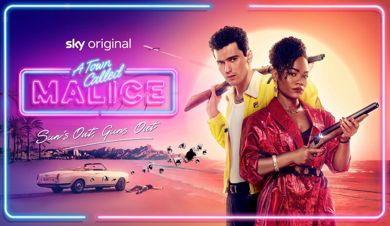 Set amongst the beach clubs and palm trees of the Costa del Sol in the early 80s, A Town Called Malice follows the Lords, a crime family of petty thieves from South London, as they decamp from London to Spain to profit from an unexpected windfall – and to escape the attention of the police in a high-profile murder enquiry. – Bild: Sky UK