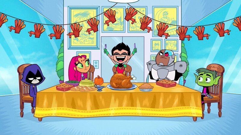 v.li.: Raven, Starfire, Robin, Cyborg, Beast Boy – Bild: Warner Bros. Entertainment Inc.