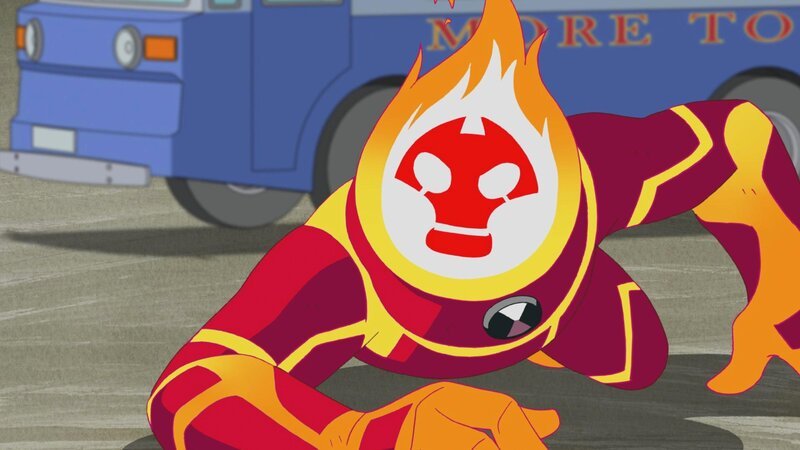 Als Ben ein paar Menschen von einem brennenden Boot rettet, kommt plötzlich ein neuer Superheld angeflogen. Er nennt sich Tim Baktu und hat allerlei Gadgets, mit denen seine Heldentaten vollbringt. Sofort liefern sich Ben und Tim einen handfesten Streit, wer denn nun der Tollere von ihnen sei. Doch es sieht fast so aus, als hielte Tim Baktu hinter seiner aalglatten Fassade ein dunkles Geheimnis versteckt. – Bild: MAX Hungary