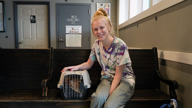 Tigger is brought into the clinic after eating part of a foam yoga mat. – Bild: Discovery Communications, LLC