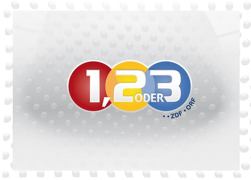 Sendungslogo „1, 2 oder 3“. – Bild: ZDF