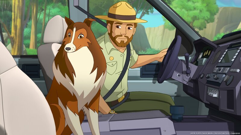 Lassie hat Zoés Vater Graham zu Hilfe geholt. – Bild: ZDF /​ DQ Entertainment . Superprod.Classic Media