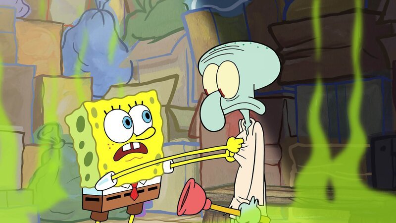 v.li.: SpongeBob, Squidward – Bild: Paramount