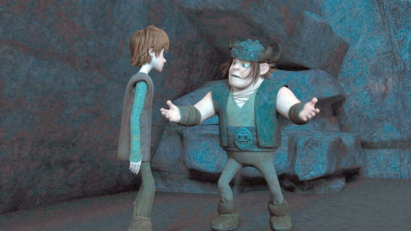 Hicks (li.) und Rotzbakke geraten in ein Unwetter und landen ausgerechnet auf der Insel der Verbannten. – Bild: TOGGO plus