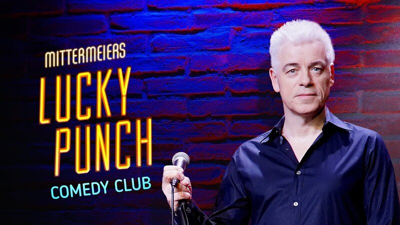 Key Visual/​Cover Sendereihenbild mit Typo zu „Mittermeiers Lucky Punch Comedy Club“ mit Michael Mittermeier. – Bild: ZDF und BR/​Yo Man media productions GmbH/​David Mellein