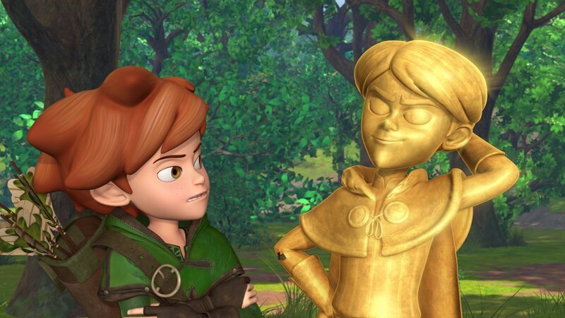 Wie kann Robin Hood den Dorfbewohnern ihr Gold zurückgeben, das Prinz John durch neu auferlegte Steuern für seine goldene Statue eingetrieben hat? – Bild: Method Animation, DQ Entertainment, Fabrique dq images, ZDF